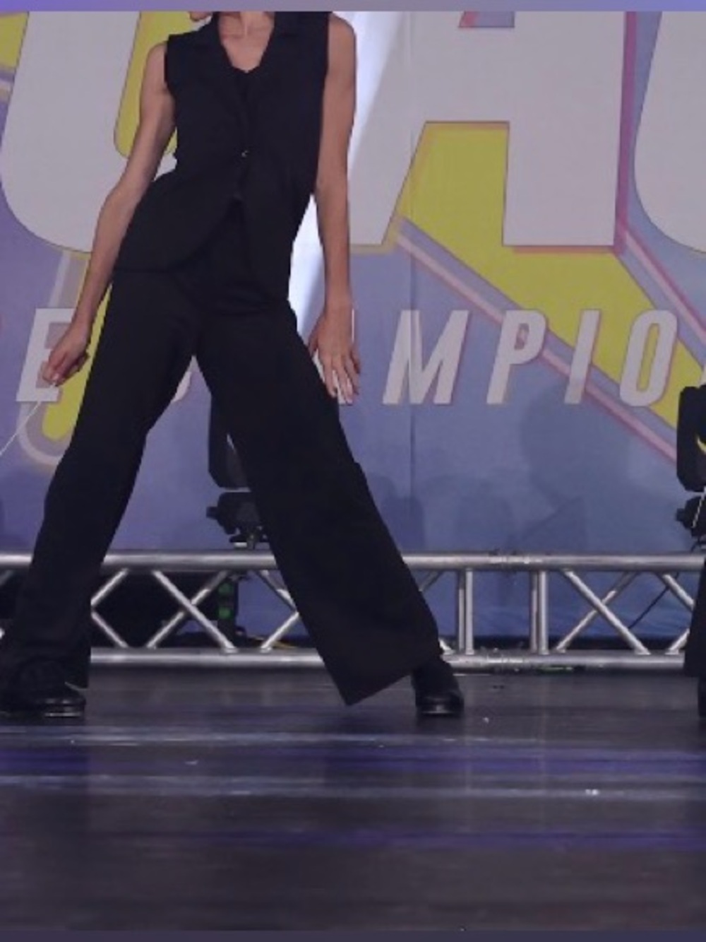 Kelle Costumes 3 piece Competitive Dance Costume. Vest, Bra, and Pants